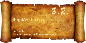 Bogdán Rella névjegykártya